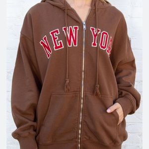 Brandy Melville “New York” zip up hoodie